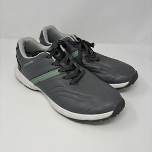 Thestron Golf Shoes Spiked Gray / Green Accent Leather Upper Size 14